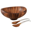 Nambe Butterfly Salad Bowl with Servers