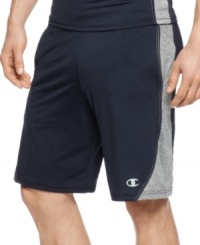 Stay cool and dry to max out your workout performance with these shorts from Champion. Stay cool and dry to max out your workout performance with these shorts from Champion.