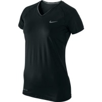 NIKE PRO COMBAT FITTED SHORT-SLEEVE V-NECK (WOMENS)