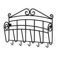 Spectrum 37510 Scroll Single Letter Holder Wall Mount, Black Spectrum 37510 Scroll Single Letter Holder Wall Mount, Black