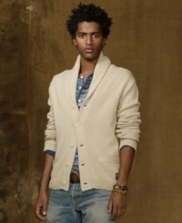 Your vintage-inspired wardrobe demands cozy, durable sweaters that only get better with age, like this soft ringspun cotton shawl cardigan as an essential layering piece. Your vintage-inspired wardrobe demands cozy, durable sweaters that only get better with age, like this soft ringspun cotton shawl cardigan as an essential layering piece.
