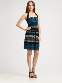 Inspired by the rich tradition of patchwork, this halter knit dress features dynamic details and a phenomenal fit, thanks to a hint of stretch.Halter strapSplit necklineContrast patternsPull-on styleSolid trimScalloped hemFully linedAbout 22 from natural waist57% wool/22% viscose/9% cotton/6% polyester/4% nylon/2% other fabricDry cleanMade in Italy Model shown is 5'11 (180cm) wearing US size 4. Inspired by the rich tradition of patchwork, this halter knit dress features dynamic details and a phenomenal fit, thanks to a hint of stretch.Halter strapSplit necklineContrast patternsPull-on styleSolid trimScalloped hemFully linedAbout 22 from natural waist57% wool/22% viscose/9% cotton/6% polyester/4% nylon/2% other fabricDry cleanMade in Italy Model shown is 5'11 (180cm) wearing US size 4.