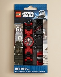 Learn well! Will you! This fantastic new addition to the LEGO® Star Wars™ universe will be a delight to any wearer. Thanks to the easy to read numbers and hands this will make any young padwan's learning to tell time much easier! This watch comes with multi-colored, interchangeable links and an easy-to-read watch face that is not only exciting but also comfortable and durable. This LEGO® watch comes with accessories, which offer plenty of design possibilities. Learn well! Will you! This fantastic new addition to the LEGO® Star Wars™ universe will be a delight to any wearer. Thanks to the easy to read numbers and hands this will make any young padwan's learning to tell time much easier! This watch comes with multi-colored, interchangeable links and an easy-to-read watch face that is not only exciting but also comfortable and durable. This LEGO® watch comes with accessories, which offer plenty of design possibilities.
