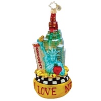 We love New York! Whether you live here or just visiting, you know it's a special place full of wonder. Celebrate the allure of it all with this striking ornament. We love New York! Whether you live here or just visiting, you know it's a special place full of wonder. Celebrate the allure of it all with this striking ornament.