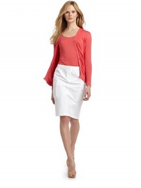 THE LOOKV-neckLong sleevesButton-down placketTHE FITAbout 26½ from shoulder to hemTHE MATERIAL86% viscose/9% cashmere/5% lycraCARE & ORIGINHand washImportedModel shown is 5'11 (180cm) wearing US size Small. THE LOOKV-neckLong sleevesButton-down placketTHE FITAbout 26½ from shoulder to hemTHE MATERIAL86% viscose/9% cashmere/5% lycraCARE & ORIGINHand washImportedModel shown is 5'11 (180cm) wearing US size Small.