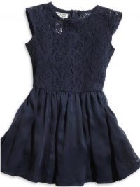 GUESS Kids Girls Little Girl Lace Dress, NAVY (2T) GUESS Kids Girls Little Girl Lace Dress, NAVY (2T)