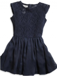 GUESS Kids Girls Little Girl Lace Dress, NAVY (2T)