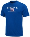 NFL Mens New York Giants Line Of Scrimmage V Deep Royal Short Sleeve Crew Neck Tee