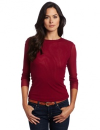 Only Hearts Women's Tulle 2 Ply Long Sleeve Crew Neck Only Hearts Women's Tulle 2 Ply Long Sleeve Crew Neck