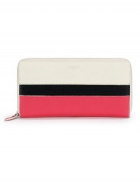 THE LOOKContinental silhouetteColorblock designZip-around closureOne outside zip pocketCenter zip compartmentTwo bill slotsTwelve card slotsTHE MEASUREMENTWrist strap, 6 drop8W X 4H X ¾DTHE MATERIALLeatherCotton twill liningORIGINImported THE LOOKContinental silhouetteColorblock designZip-around closureOne outside zip pocketCenter zip compartmentTwo bill slotsTwelve card slotsTHE MEASUREMENTWrist strap, 6 drop8W X 4H X ¾DTHE MATERIALLeatherCotton twill liningORIGINImported