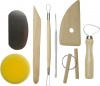 Stalwart 75-S008 Hawk 8-Piece Pottery and Clay Modelling Tool Sculpture Set
