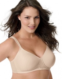 Playtex Secrets Perfectly Smooth Wirefree Bra, Nude Stripe, 44C