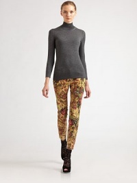 Vivid floral printed pants tailored in a skinny silhouette and accented with concealed ankle zippers.Self waistband with belt loopsZip fly with button closureFive-pocket styleSkinny legs with ankle zippersSignature back patchInseam, about 28.598% cotton/2% spandexDry cleanMade in Italy of imported fabric Model shown is 5'10 wearing US size 4. Vivid floral printed pants tailored in a skinny silhouette and accented with concealed ankle zippers.Self waistband with belt loopsZip fly with button closureFive-pocket styleSkinny legs with ankle zippersSignature back patchInseam, about 28.598% cotton/2% spandexDry cleanMade in Italy of imported fabric Model shown is 5'10 wearing US size 4.
