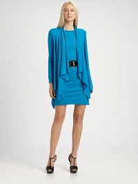 Rendered in a finely knit cashmere-silk blend, this artfully draped style features a cascade front.Open frontLong sleevesHandkerchief hemlineAbout 32 from shoulder to hemCashmere/silkDry cleanImportedModel shown is 5'10 (177cm) wearing US size Small. Rendered in a finely knit cashmere-silk blend, this artfully draped style features a cascade front.Open frontLong sleevesHandkerchief hemlineAbout 32 from shoulder to hemCashmere/silkDry cleanImportedModel shown is 5'10 (177cm) wearing US size Small.