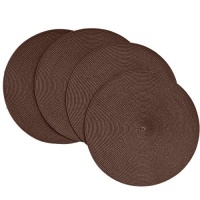 Benson Mills Victorian Round Placemats, Chocolate, Set of 4 Benson Mills Victorian Round Placemats, Chocolate, Set of 4