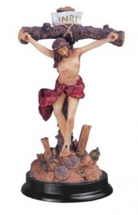 5 Inch Jesus Crucifixion Holy Figurine Religious Decoration Decor