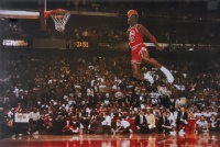 (24x35) Michael Jordan Famous Foul Line Dunk Vintage Sports Poster Print (24x35) Michael Jordan Famous Foul Line Dunk Vintage Sports Poster Print