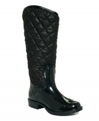Quilted embellishment lends designer-style decorative detailing to Dirty Laundry's Rica rainboots. They're so chic, you may just want to wear them even when it's not raining! Quilted embellishment lends designer-style decorative detailing to Dirty Laundry's Rica rainboots. They're so chic, you may just want to wear them even when it's not raining!