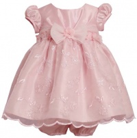 Bonnie Baby-girls Infant Empire Waist Dress with Embroidered Skirt Bonnie Baby-girls Infant Empire Waist Dress with Embroidered Skirt