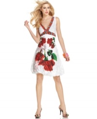 Make a statement in Desigual's fun floral dress! The bubble hem adds a unique touch to this stunner. Make a statement in Desigual's fun floral dress! The bubble hem adds a unique touch to this stunner.