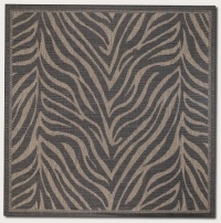 Couristan 1514/0121 Recife Zebra Black/Cocoa Rug, 7-Feet 6-Inch Square Couristan 1514/0121 Recife Zebra Black/Cocoa Rug, 7-Feet 6-Inch Square