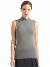 THE LOOKMockneckSleeveless Back zipperTHE FITAbout 21 from shoulder to hemTHE MATERIALViscose/elastaneCARE & ORIGINHand washImportedModel shown is 5'9 (175cm) wearing US size Small. THE LOOKMockneckSleeveless Back zipperTHE FITAbout 21 from shoulder to hemTHE MATERIALViscose/elastaneCARE & ORIGINHand washImportedModel shown is 5'9 (175cm) wearing US size Small.