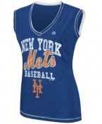 Finally! A fan favorite fit just for you-this New York Mets MLB tank from Majestic Apparel is a homerun.