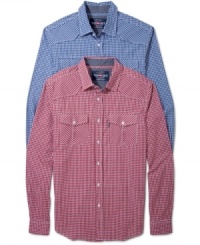 Stylish and sleek, this Ecko Unltd button down is worth check-ing out. Stylish and sleek, this Ecko Unltd button down is worth check-ing out.