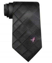 Raise awareness until there's finally a cure for breast cancer. This tonal grid tie from Susan G. Komen is an empowering piece for every man. Raise awareness until there's finally a cure for breast cancer. This tonal grid tie from Susan G. Komen is an empowering piece for every man.