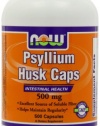 NOW Foods Psyllium Husk 500mg, 500 Capsules