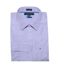 Tommy Hilfiger Men Custom Fit Long Sleeve Plaid Logo Shirt Tommy Hilfiger Men Custom Fit Long Sleeve Plaid Logo Shirt