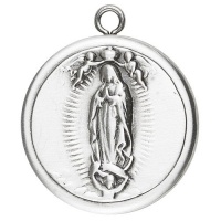 Sterling Silver Our Lady of Guadalupe Locket 24 Chain Gift Boxed Sterling Silver Our Lady of Guadalupe Locket 24 Chain Gift Boxed