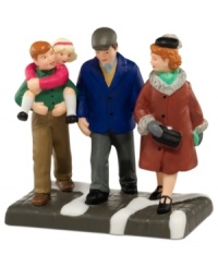 Reunited for the holiday, this beautiful family takes a stroll to see the city up in lights. An heartwarming figurine from Department 56. Reunited for the holiday, this beautiful family takes a stroll to see the city up in lights. An heartwarming figurine from Department 56.