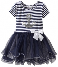 Bonnie Jean Girls 2-6X Anchor Ballerina Dress, Blue, 4T Bonnie Jean Girls 2-6X Anchor Ballerina Dress, Blue, 4T