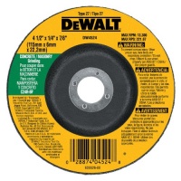 DEWALT DW4524 4-1/2-Inch by 1/4-Inch by 7/8-Inch Concrete/Masonry Grinding Wheel DEWALT DW4524 4-1/2-Inch by 1/4-Inch by 7/8-Inch Concrete/Masonry Grinding Wheel