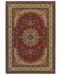 Offering timeless Persian-inspired patternwork in a simply stunning red, cream and gold palette, the Tamena area rug from Couristan brings intricate beauty to your floors. Woven of heat-set Courton™ polypropylene, a synthetic fiber that's meticulously crafted for durability. Offering timeless Persian-inspired patternwork in a simply stunning red, cream and gold palette, the Tamena area rug from Couristan brings intricate beauty to your floors. Woven of heat-set Courton™ polypropylene, a synthetic fiber that's meticulously crafted for durability.