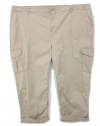 Style&co. Plus Size Pants, Women's Cuffed Cargo Capri Almond Khaki 20W