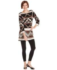 Style&co.'s printed tunic is the solution to your what-to-wear woes! Leggings and cute flats are all you need for a look that's completely polished. Style&co.'s printed tunic is the solution to your what-to-wear woes! Leggings and cute flats are all you need for a look that's completely polished.