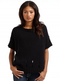 THE LOOKRibbed crew neckline Pullover styleShort ribbed cuff sleevesCutout detailsRibbed hemTHE FITAbout 23 from shoulder to hemTHE MATERIAL51% cotton/24% wool/19% acrylic/6% yakCARE & ORIGINHand washImported THE LOOKRibbed crew neckline Pullover styleShort ribbed cuff sleevesCutout detailsRibbed hemTHE FITAbout 23 from shoulder to hemTHE MATERIAL51% cotton/24% wool/19% acrylic/6% yakCARE & ORIGINHand washImported