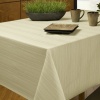 Benson Mills Tribeca Ribbed Fabric Tablecloth, Ivory, 60-Inch-by-120-Inch