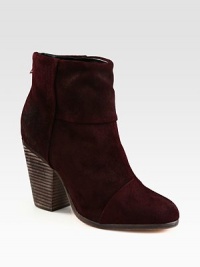Go-to staple of buttery suede with an uplifting stacked heel. Stacked heel, 3½ (90mm)Suede upperBack zipLeather lining and solePadded insoleImportedThis style runs large. We recommend ordering one half size down for a standard fit. Go-to staple of buttery suede with an uplifting stacked heel. Stacked heel, 3½ (90mm)Suede upperBack zipLeather lining and solePadded insoleImportedThis style runs large. We recommend ordering one half size down for a standard fit.