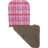 Maclaren Seat Liner, Watercolor Tartan Sachet Pink/Deep Taupe