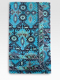 Created using a process that produces especially rich color and sharp detail, this plush, durable beach towel makes a stunning outdoor companion.Pre-washed and pre-shrunkThick terryCotton70L X 40WMachine washMade in USA Created using a process that produces especially rich color and sharp detail, this plush, durable beach towel makes a stunning outdoor companion.Pre-washed and pre-shrunkThick terryCotton70L X 40WMachine washMade in USA