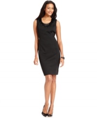 The little black dress gets a chic revamp with sparkling sequins in this versatile Charter Club look. The little black dress gets a chic revamp with sparkling sequins in this versatile Charter Club look.