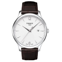 Tissot T Classic Tradition Silver Dial Brown Leather Mens Watch T0636101603700 Tissot T Classic Tradition Silver Dial Brown Leather Mens Watch T0636101603700