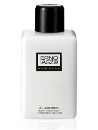 Oil-Control Night Treatment works to absorb excess oil throughout the night to control and prevent breakouts. Calms, exfoliates and repairs the skin. 6.8 oz. Oil-Control Night Treatment works to absorb excess oil throughout the night to control and prevent breakouts. Calms, exfoliates and repairs the skin. 6.8 oz.