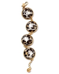 Hit the spot with this chunky bracelet from kate spade new york. Crafted of 12-karat gold and leopard-print beads, it instantly hints at your wild side. Hit the spot with this chunky bracelet from kate spade new york. Crafted of 12-karat gold and leopard-print beads, it instantly hints at your wild side.