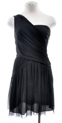 BCBGMAXAZRIA Silk and Tulle Dress Black BCBGMAXAZRIA Silk and Tulle Dress Black