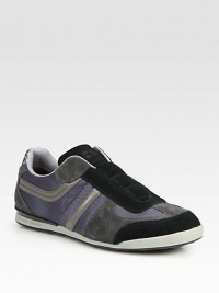 Carefully constructed from nylon and suede with mesh detailing, this casual slip-on is a perfect choice for weekends on-the-go.Nylon/suede upperLeather liningPadded insoleRubber soleImported Carefully constructed from nylon and suede with mesh detailing, this casual slip-on is a perfect choice for weekends on-the-go.Nylon/suede upperLeather liningPadded insoleRubber soleImported