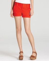 Classic and cool, add instant style to your casual look with these VINCE CAMUTO cuffed shorts. A fitted top and strappy platform sandals add urban edge. Classic and cool, add instant style to your casual look with these VINCE CAMUTO cuffed shorts. A fitted top and strappy platform sandals add urban edge.
